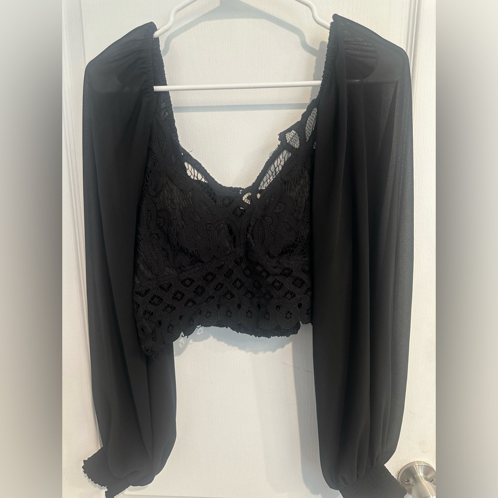 black western crop top